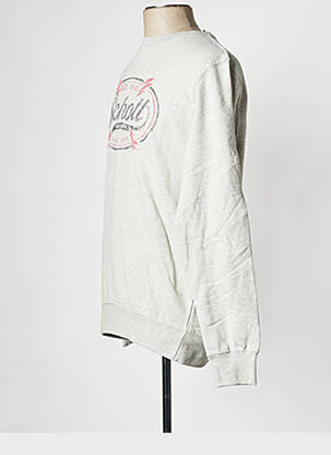 Sweat-shirt col rond gris SCHOTT homme
