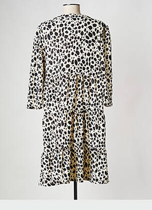 Robe courte col v beige BREAL femme