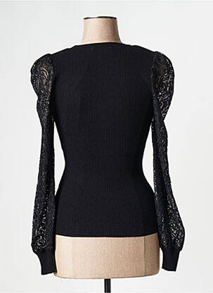 Top col v noir MORGAN femme