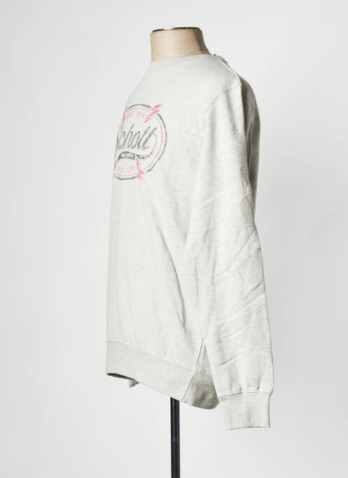 Sweat-shirt gris SCHOTT homme