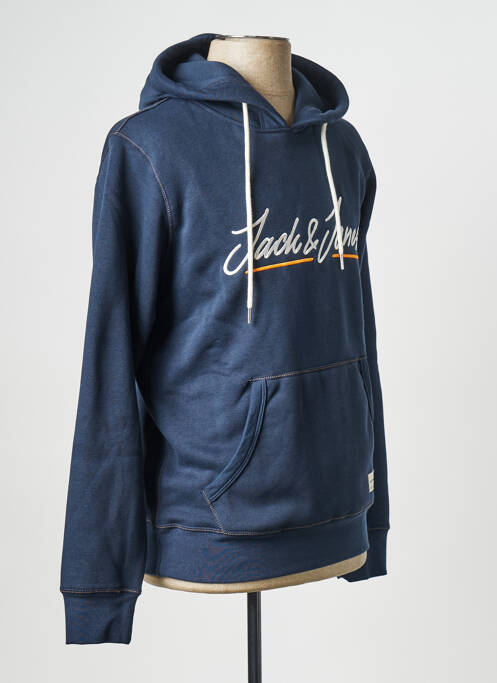 Sweat-shirt à capuche bleu JACK & JONES pour homme