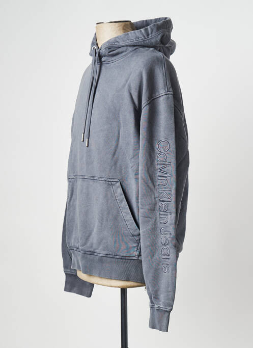 Sweat-shirt à capuche gris CALVIN KLEIN homme