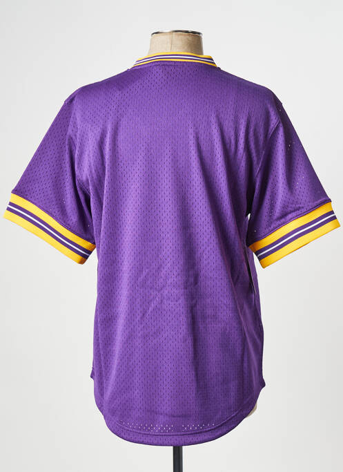 T-shirt violet MITCHELL AND NESS pour homme