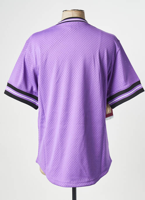 T-shirt violet MITCHELL AND NESS pour homme