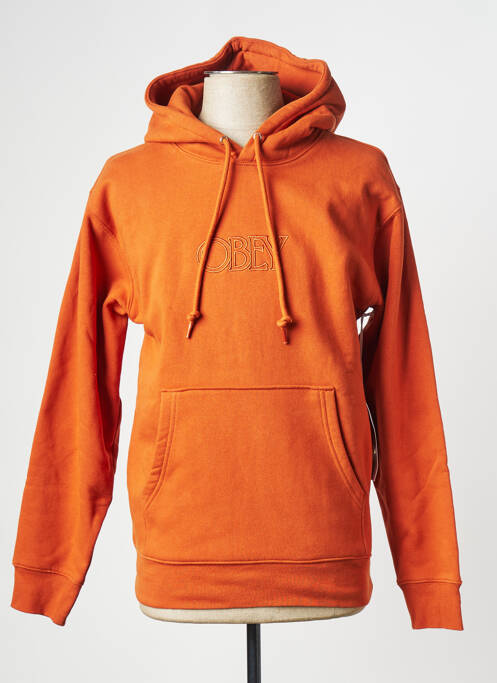 Sweat-shirt orange OBEY pour homme