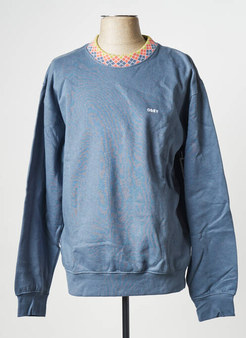 Sweat-shirt bleu OBEY pour homme