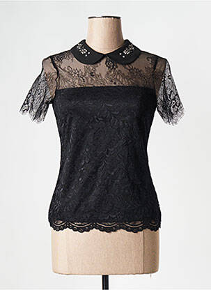 Débardeur col rond noir MORGAN femme