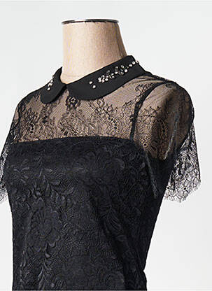 Débardeur col rond noir MORGAN femme
