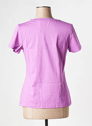 T-shirt col rond violet CALVIN KLEIN femme