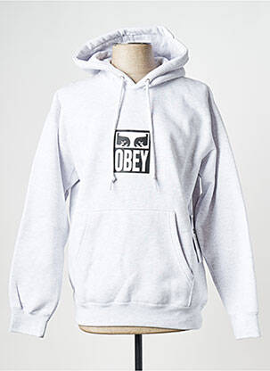 Sweat-shirt gris OBEY pour homme