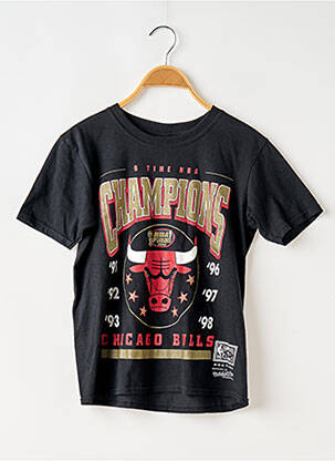T-shirt noir MITCHELL AND NESS pour homme