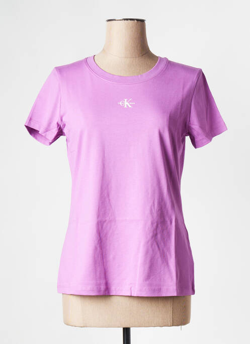 T-shirt violet CALVIN KLEIN pour femme