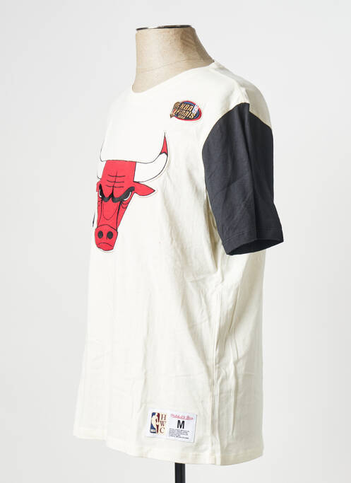 T-shirt beige MITCHELL AND NESS homme