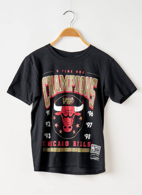 T-shirt noir MITCHELL AND NESS pour homme