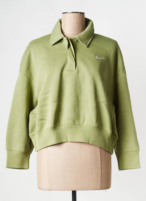 Sweat-shirt vert NIKE pour femme