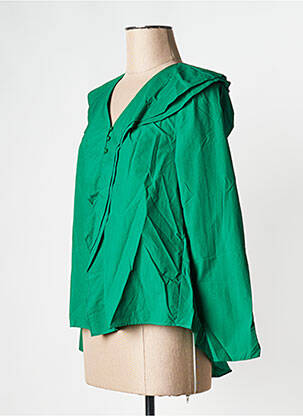 Top col v vert THE KORNER femme