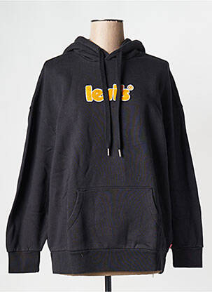 Sweat-shirt à capuche col rond noir LEVI'S femme
