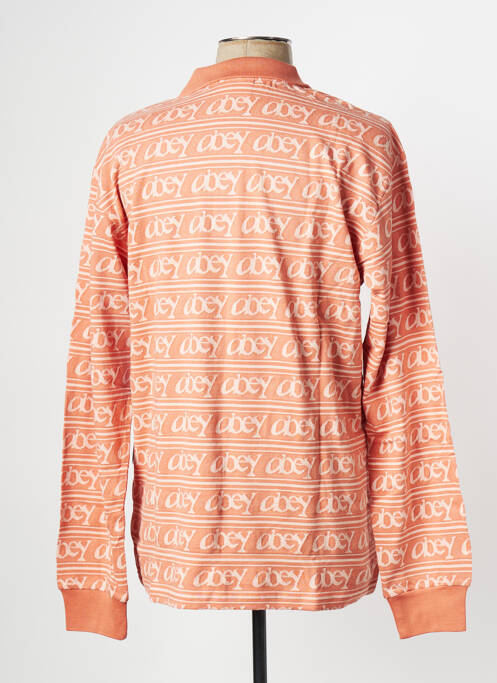 Polo orange OBEY pour homme