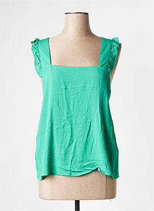 Débardeur vert ICHI pour femme