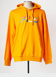Sweat-shirt à capuche col rond orange FILA homme