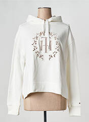Sweat-shirt à capuche blanc TOMMY HILFIGER pour femme seconde vue
