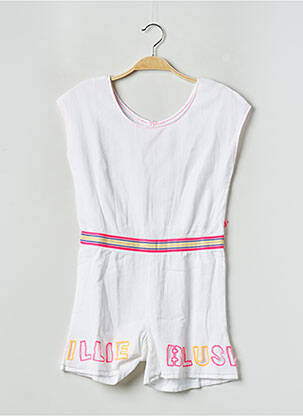 Combishort col rond blanc BILLIEBLUSH fille