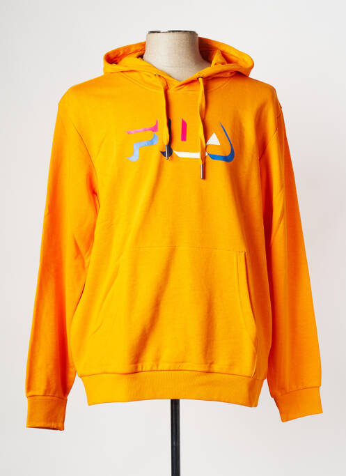 Sweat-shirt à capuche orange FILA pour homme