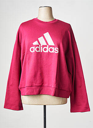 Sweat-shirt col rond rouge ADIDAS femme