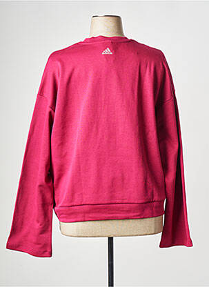 Sweat-shirt col rond rouge ADIDAS femme