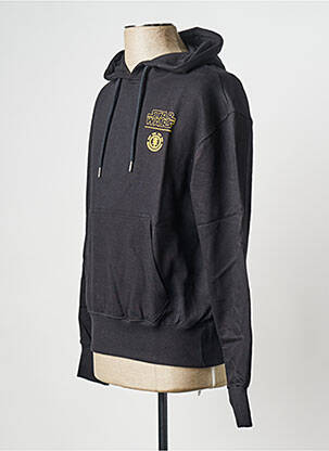 Sweat-shirt à capuche col rond noir ELEMENT homme