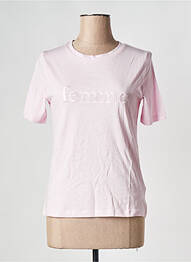 T-shirt col rond rose B.YOUNG femme