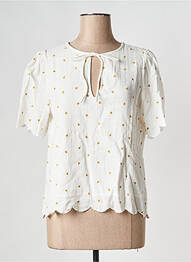 Top col v blanc ATELIER REVE femme