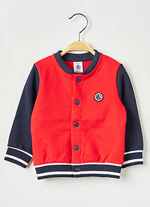 Blouson col col montant rouge PETIT BATEAU garçon