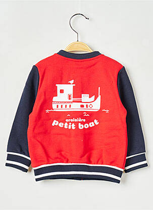 Blouson col col montant rouge PETIT BATEAU garçon