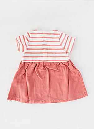 Robe mi-longue col rond blanc PETIT BATEAU fille