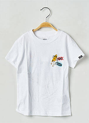T-shirt col rond blanc VANS garçon