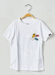 T-shirt col rond blanc VANS garcon