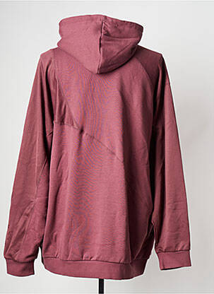 Sweat-shirt à capuche col rond rouge ADIDAS homme