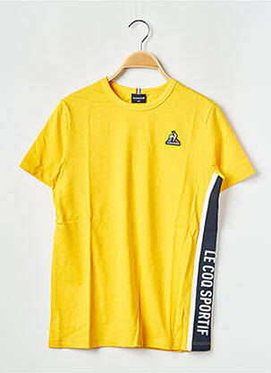 T-shirt col rond jaune LE COQ SPORTIF garçon