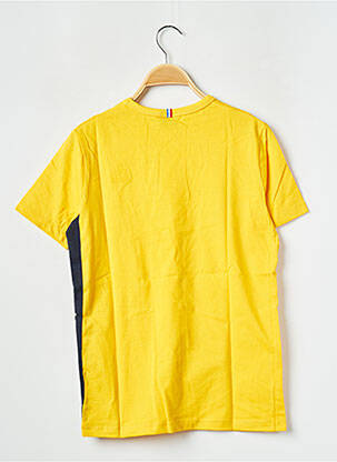 T-shirt col rond jaune LE COQ SPORTIF garçon