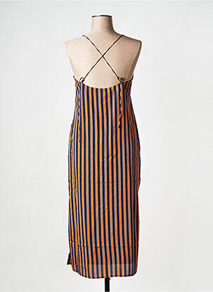 Robe mi-longue col v marron SEE U SOON femme