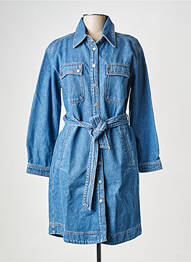 Robe courte col v bleu I.CODE (By IKKS) femme