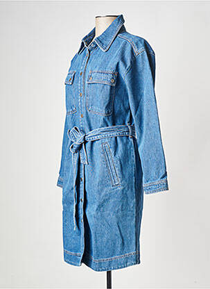 Robe courte col v bleu I.CODE (By IKKS) femme