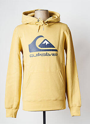 Sweat-shirt à capuche col rond jaune QUIKSILVER homme