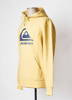 Sweat-shirt à capuche col rond jaune QUIKSILVER homme