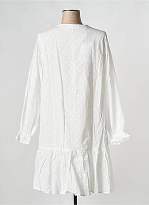 Robe courte col v blanc SELECTED femme
