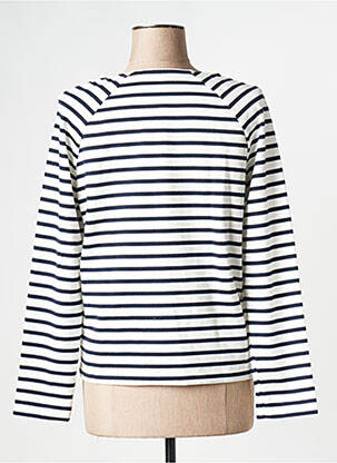 Pull col rond blanc PETIT BATEAU femme