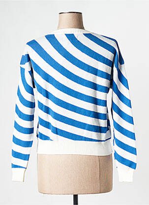 Pull col rond bleu THINKING MU femme