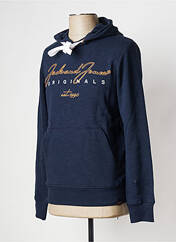 Sweat-shirt à capuche bleu JACK & JONES pour homme seconde vue