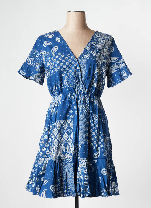 Robe courte bleu GRACE & MILA pour femme
